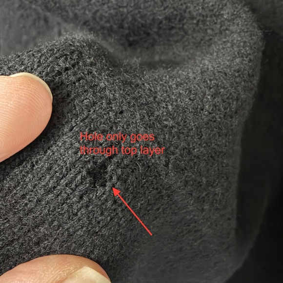 Anthropologie Field Flower 100% Wool Black with Navy Blue Lace Trim Jacket Small - Picture 9 of 9